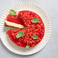 No-bake watermelon cheesecake