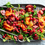 Smoked trout beetroot salad