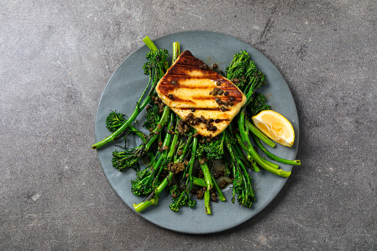 Braaied Tenderstem broccoli and halloumi Woolworths TASTE