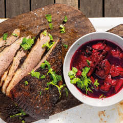 Brisket with sweet-and-sour plums