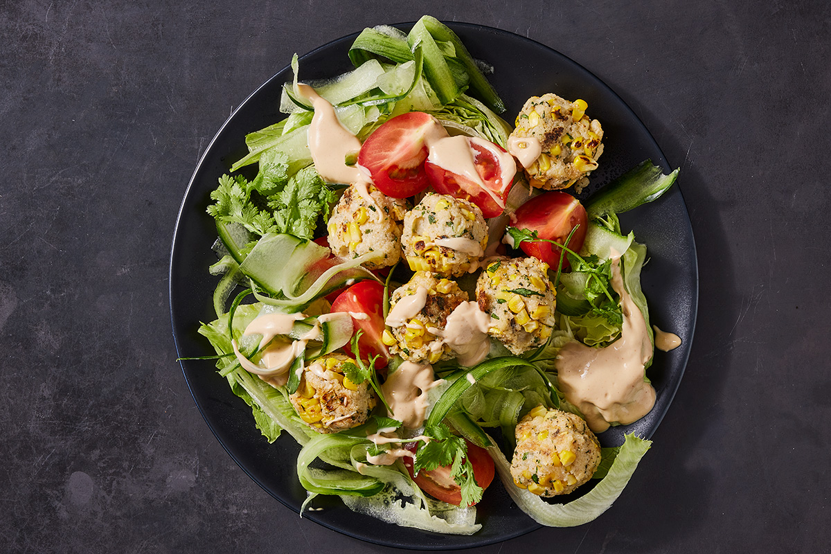 Corn cheese pap falafels Woolworths TASTE