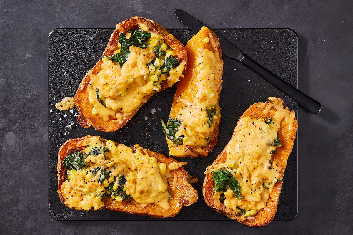 Ovenroasted stuffed butternut Woolworths TASTE