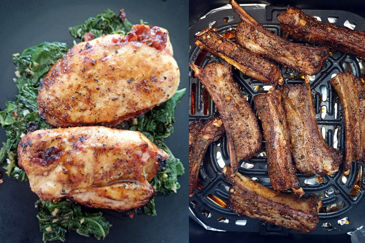 air fryer chicken and ribs