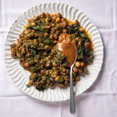 Ditloo with spinach and peanut butter