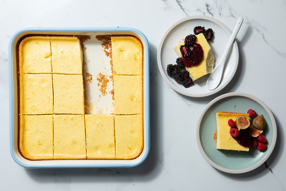 Basic cheesecake tray bake Woolworths TASTE
