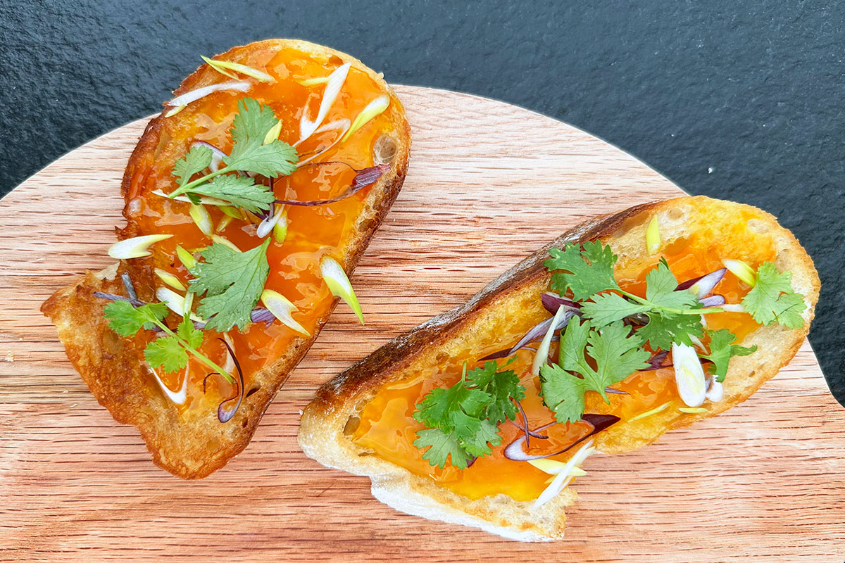 Srirachacured egg yolks Woolworths TASTE