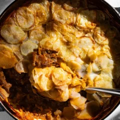 Crispy potato-topped beef pie