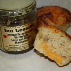 Lime Ginger Marmalade with cheese muffins