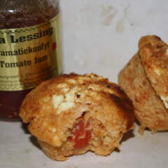 Tomato Chilli Jam and Feta muffins