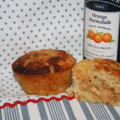 Orange Marmalade Peanut butter muffins
