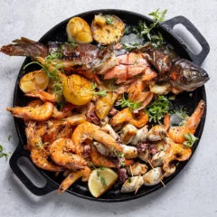 Seafood braai platter