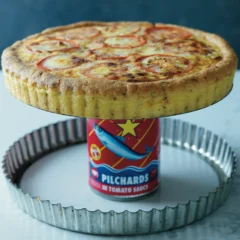 Pap and pilchard tart