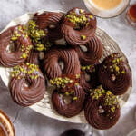 Chocolate-and- pistachio horseshoe biscuits