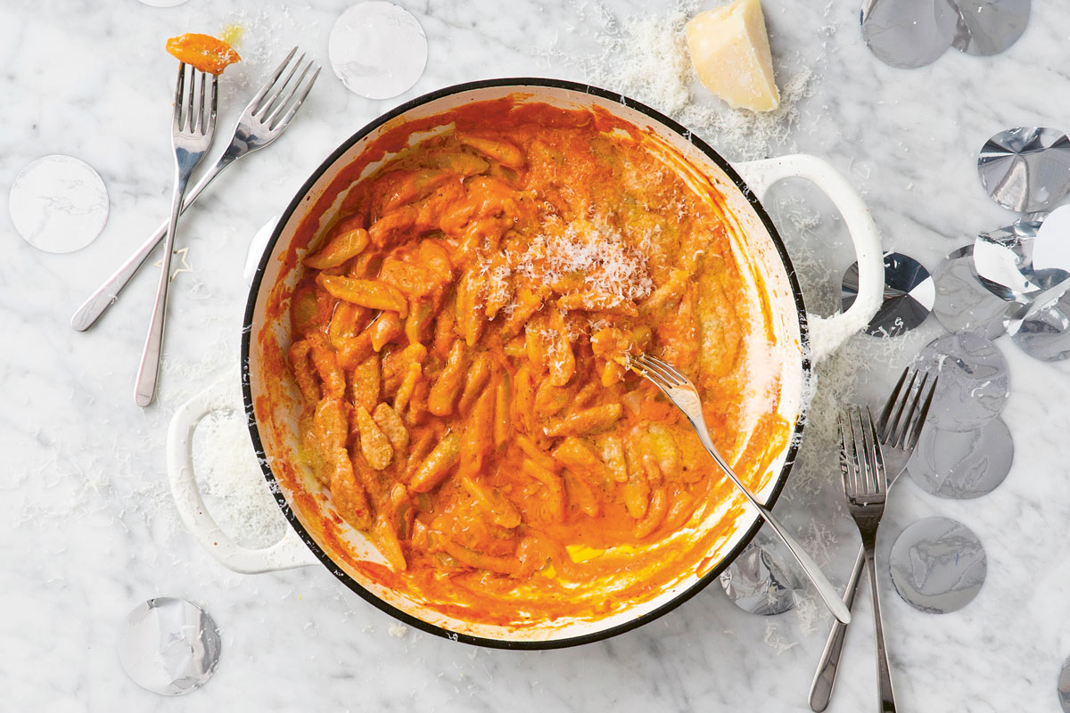 Snipped noodles in vodka sauce Woolworths TASTE