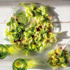 Cucumber salad with amasi raita