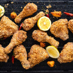 Fried chicken with chilli-and-lime seasoning