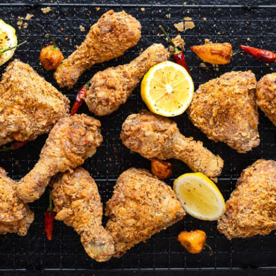 Fried chicken with chilli-and-lime seasoning