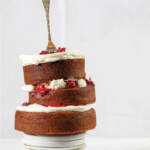 Peanut butter-and-strawberry jam cake