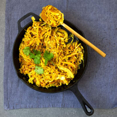 South African curried cabbage