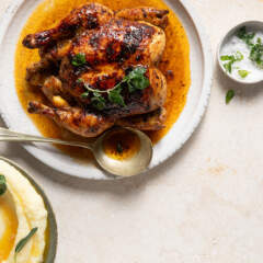 Tuscan chicken with creamy mash and burnt butter sage