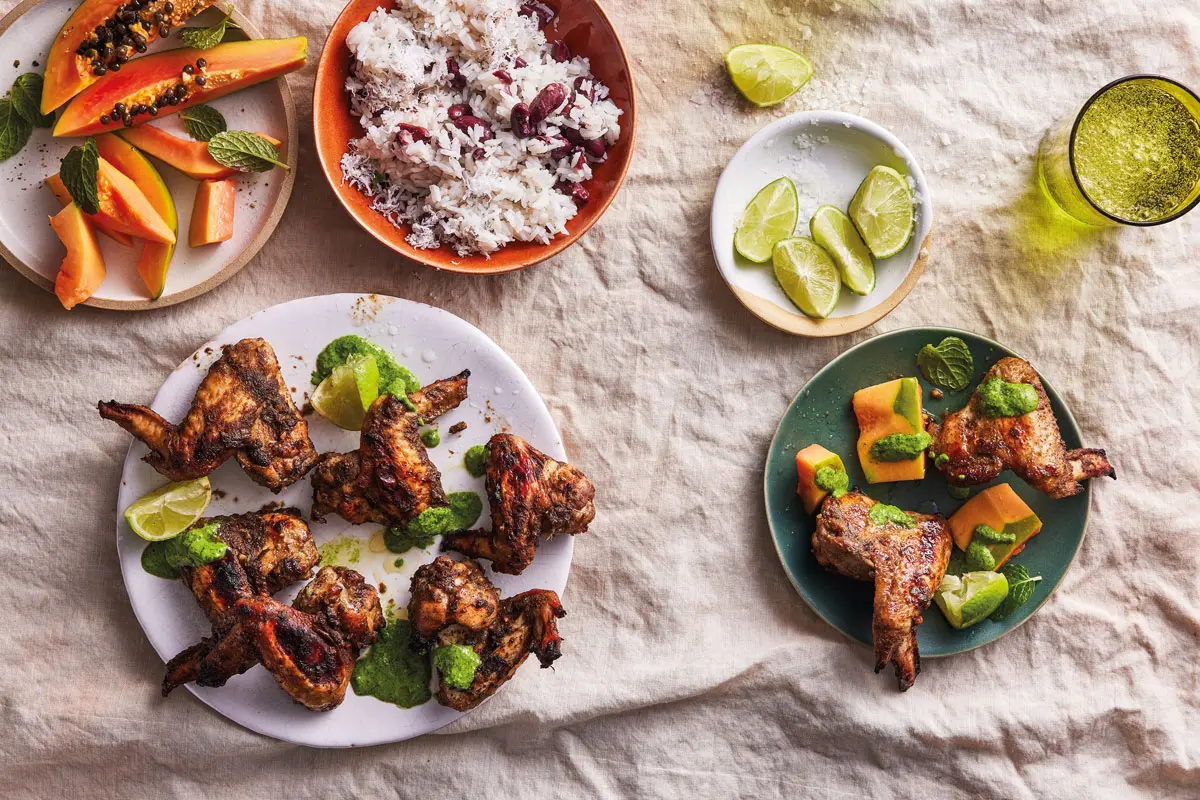 Air-fryer jerk chicken wings