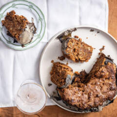 Dried fig-and-apple fruit cake