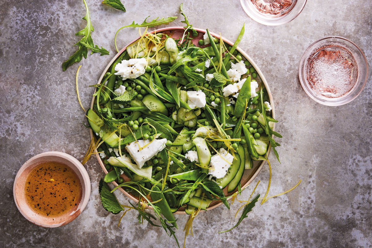 Pea-and-baby marrow salad