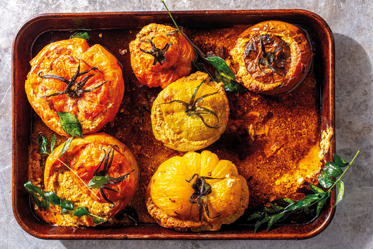 Stuffed roast tomatoes