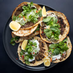 Spicy mince flatbreads
