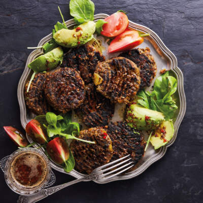 Mushroom-and-sweet-potato patties