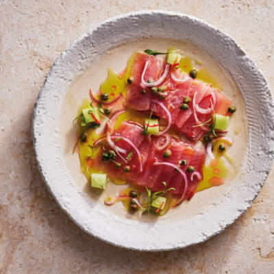 Tuna-and-melon crudo