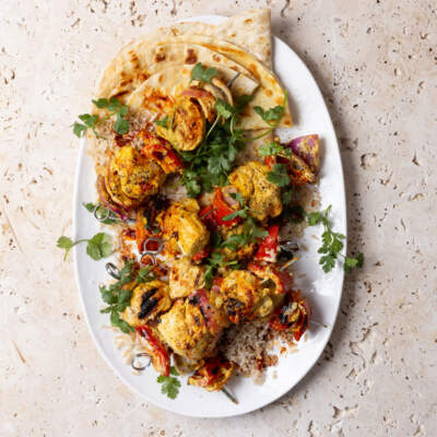 Chicken tikka kebabs