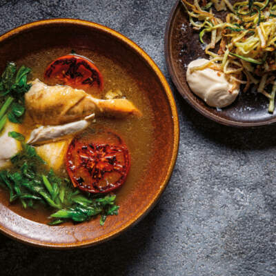 Tomato-and-chicken soup