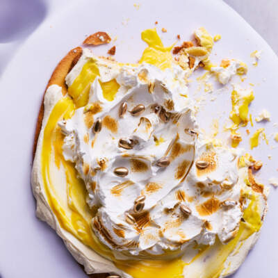 Giant lemon meringue