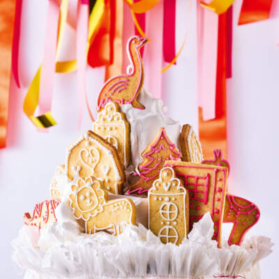 Iced carnival cookies