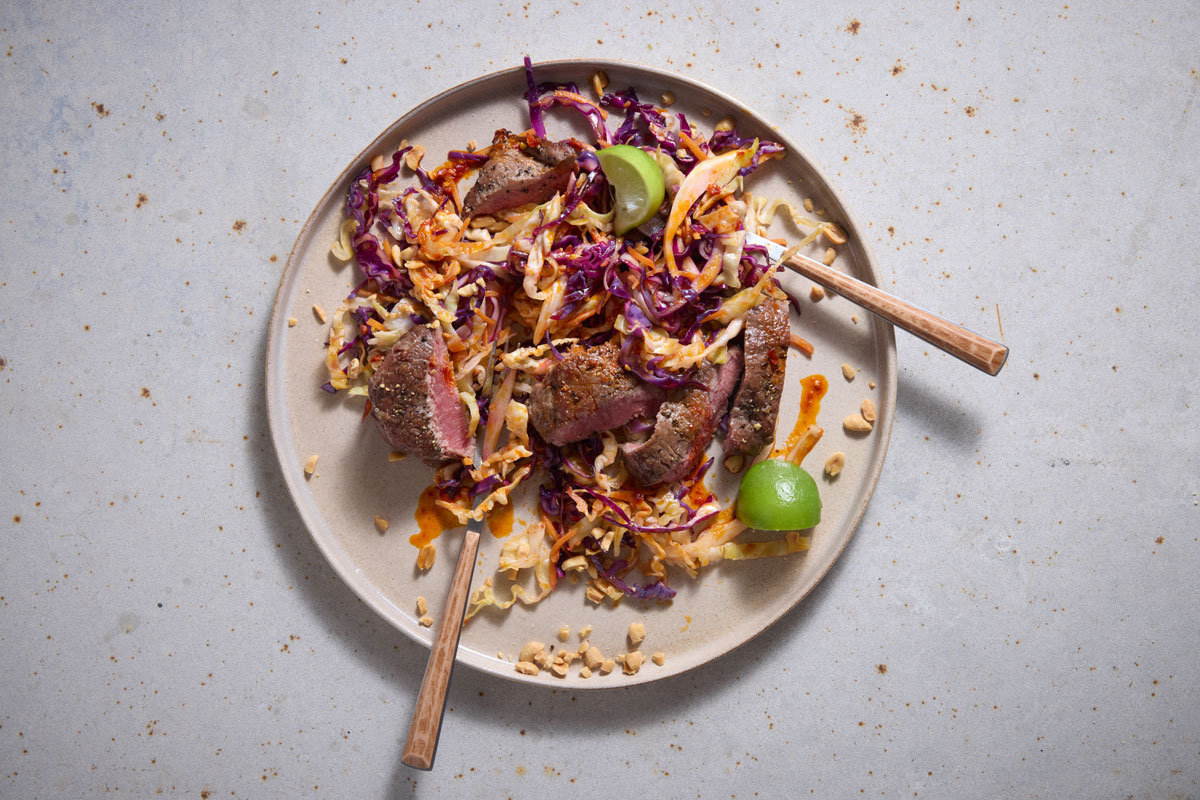Pan-roasted venison with ’nduja cabbage | Woolworths TASTE