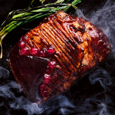 Pineapple-and-chipotle-glazed gammon