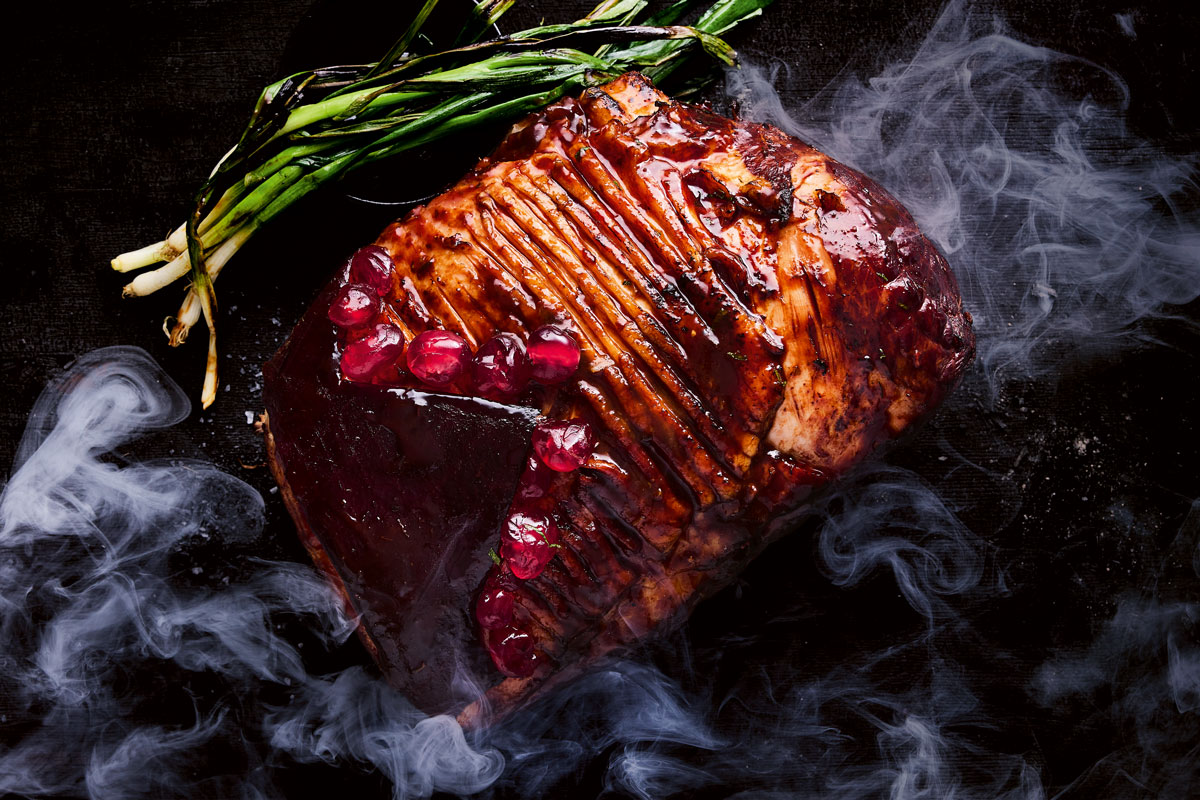 Pineapple-and-chipotle-glazed gammon