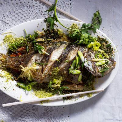 Whole roasted fish