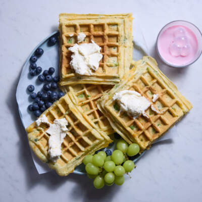 Broccoli-and-cheese waffles