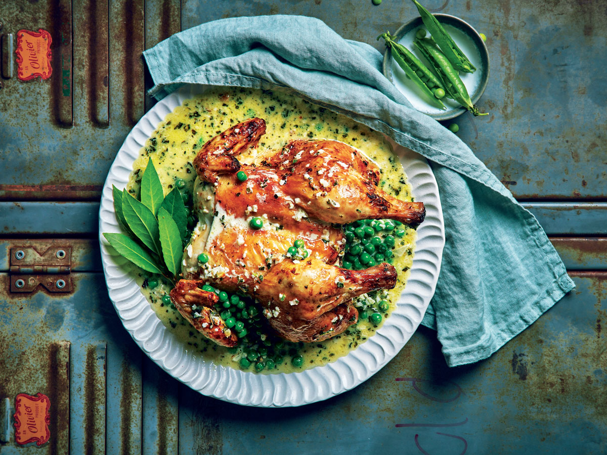 Pea-and-mint chicken