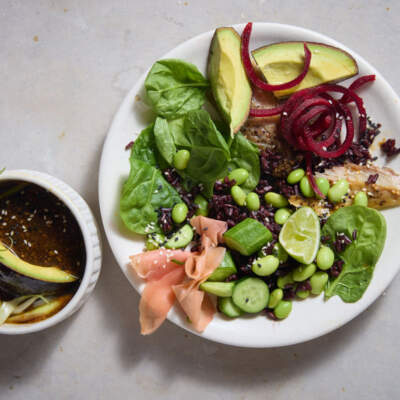 Smoked mackerel poke bowl