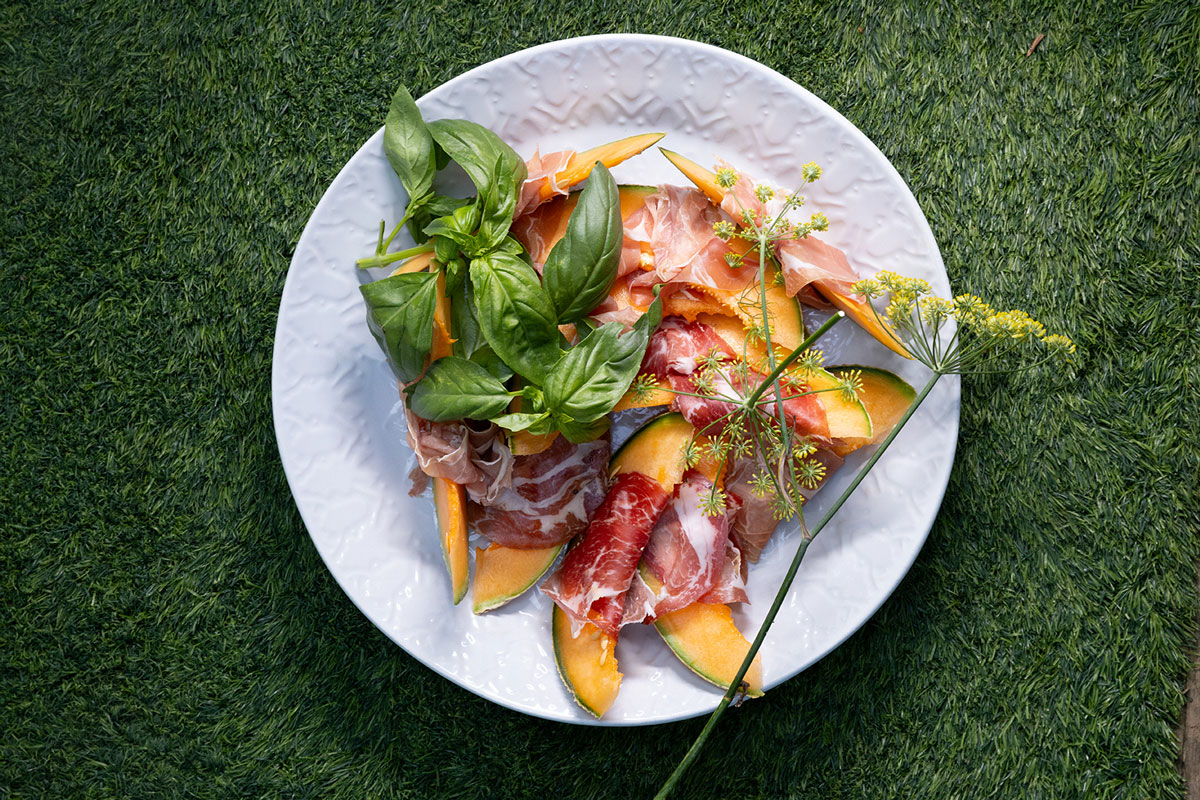 Icy melon coppa