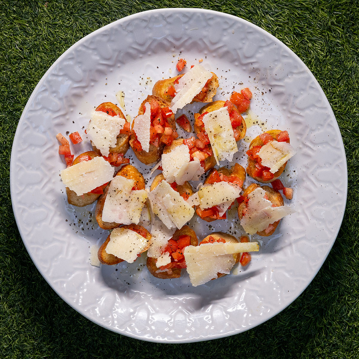 bruschetta with Grana Padano