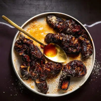 Air-fryer hasselback brinjals