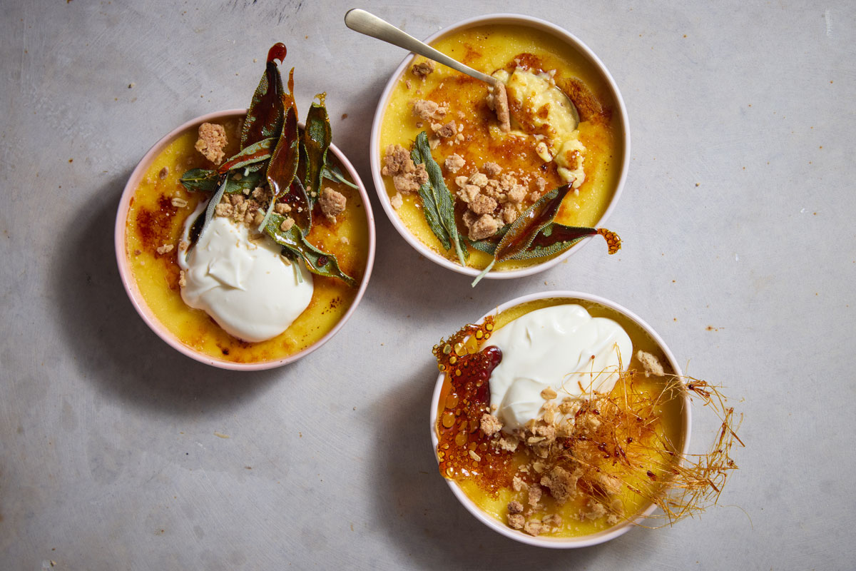 Butternut-and-coconut crème brûlée