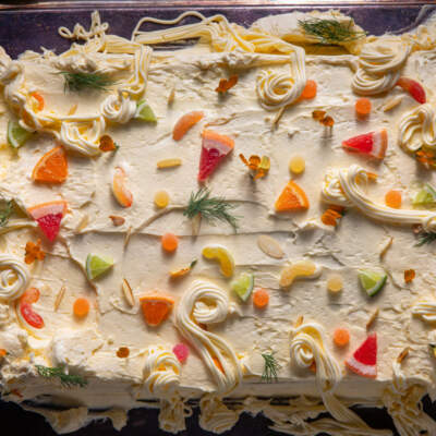 Citrus-and-almond sheet cake