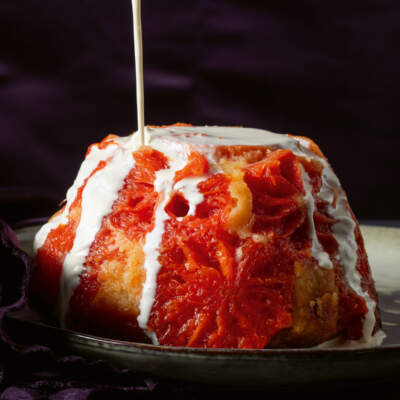 Citrus upside-down pudding
