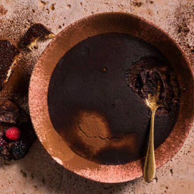 Dark chocolate pâté with toasted brioche