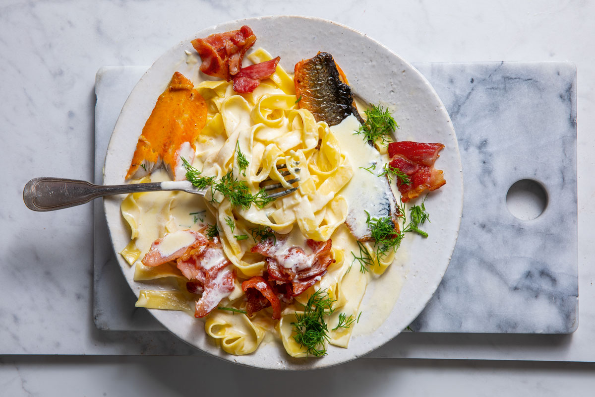 Kipper tagliatelle